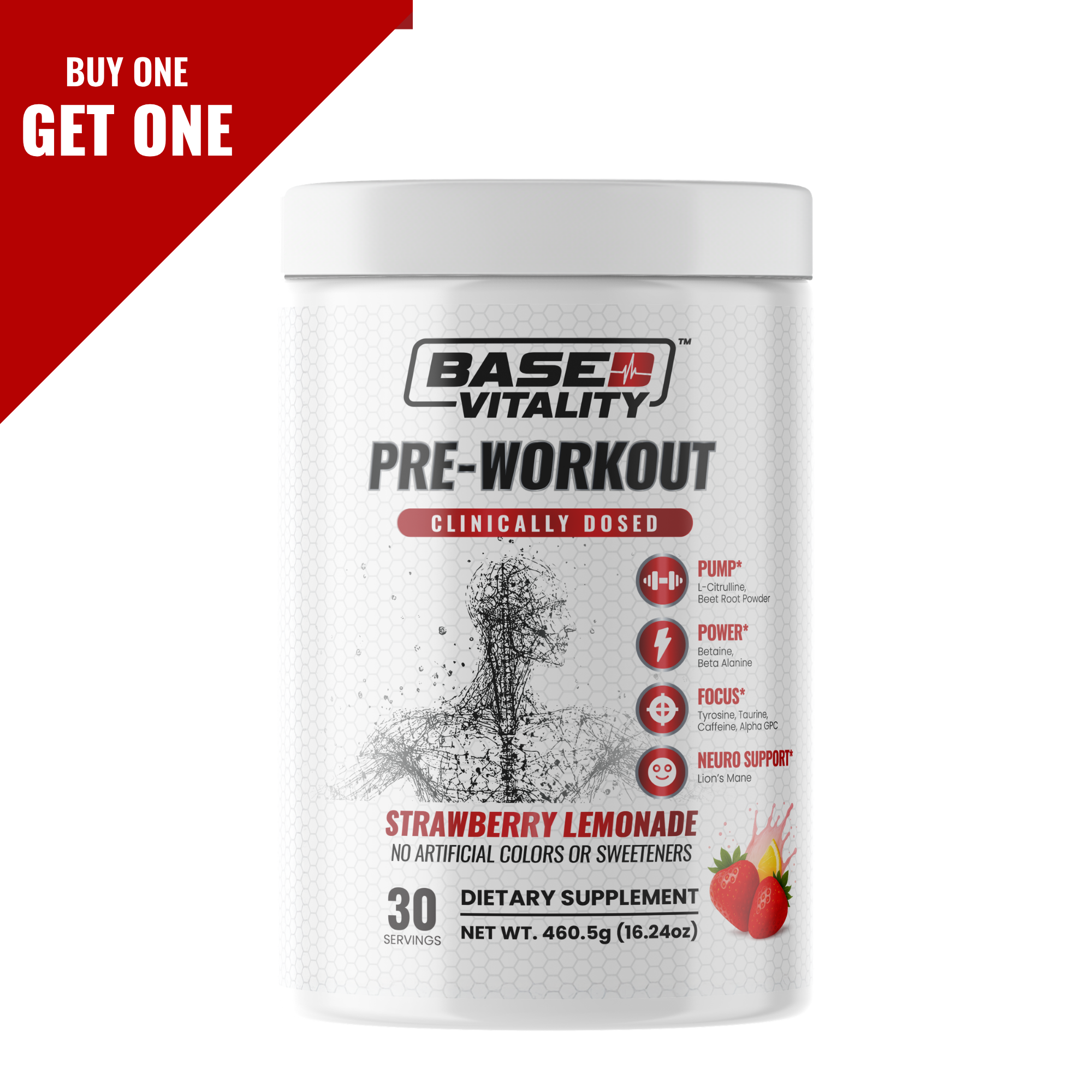 Based Vitality Pre-Workout Strawberry Lemonade