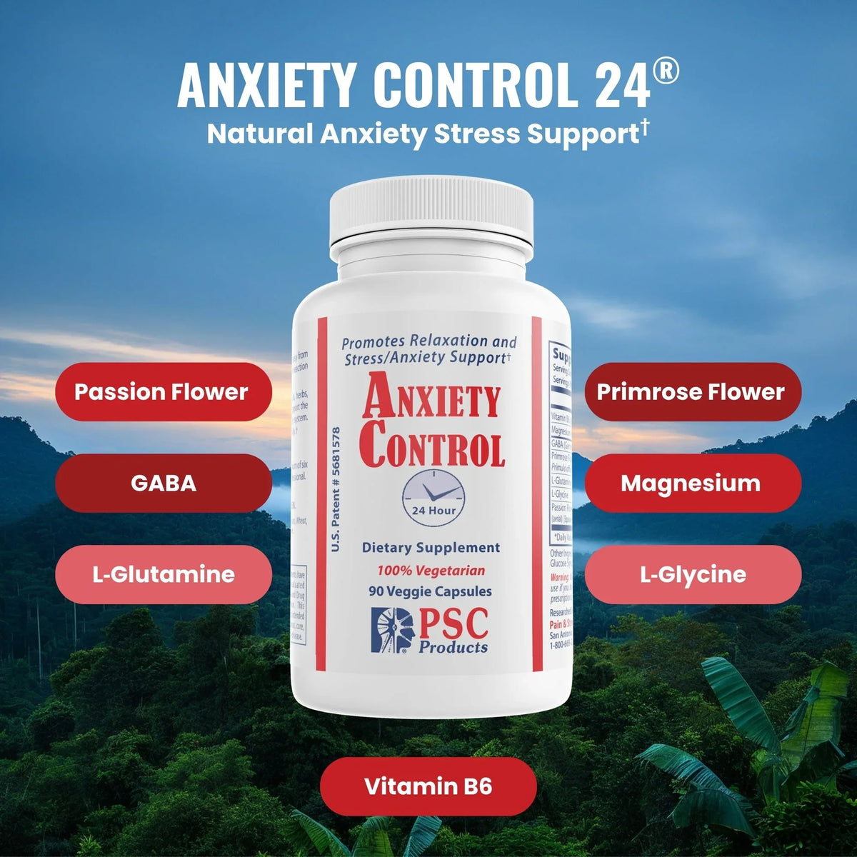 Anxiety Control 24® - Natural Anxiety Stress Support - Pain & Stress Center