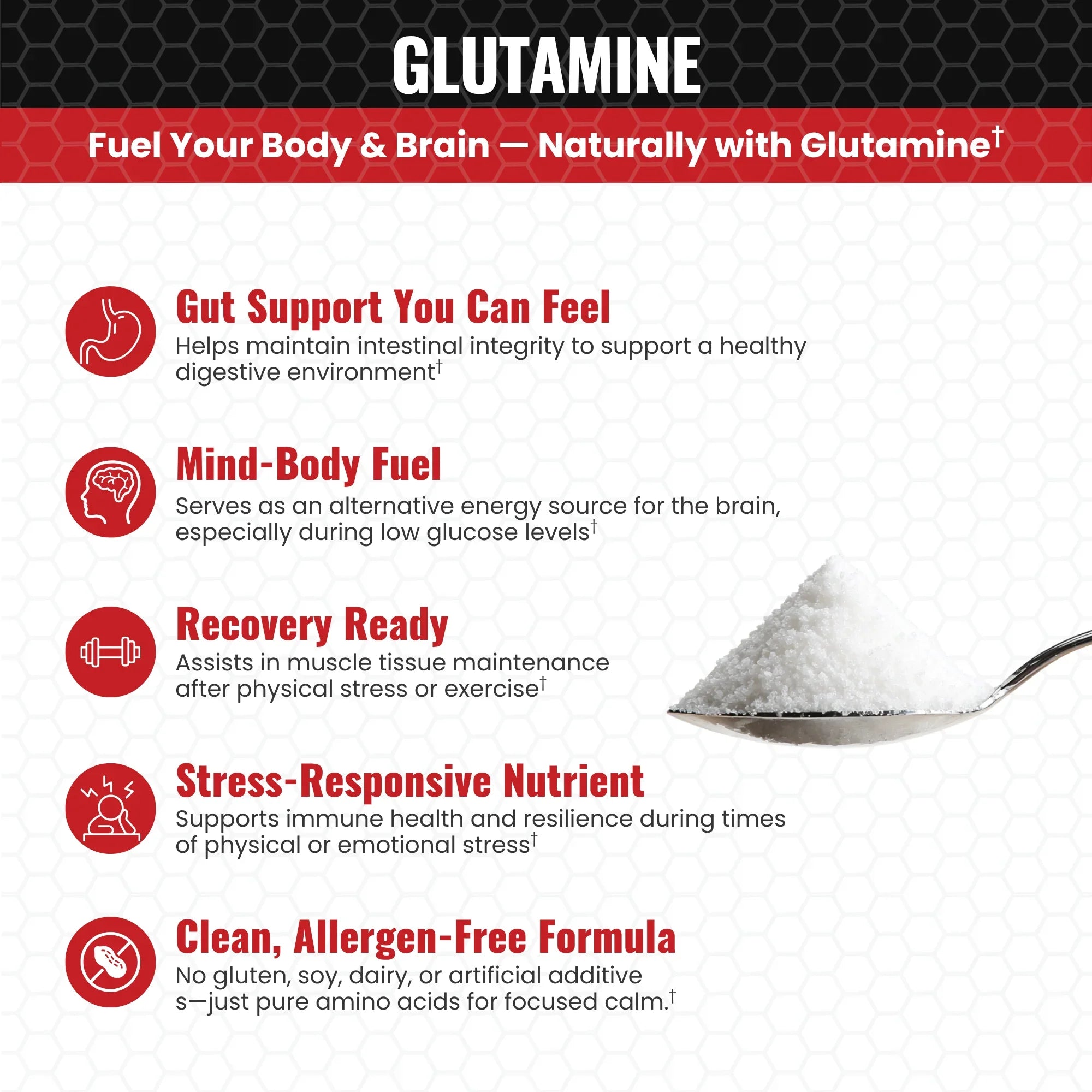 Super Glutamine 1000 Powder - Pain & Stress Center