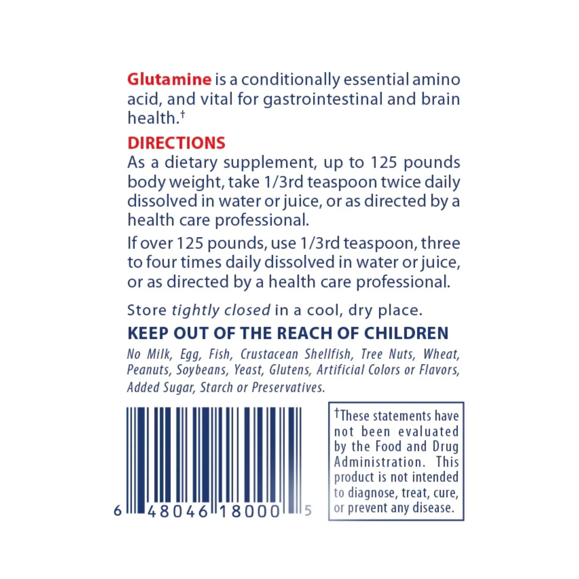 Super Glutamine 1000 Powder - Pain & Stress Center
