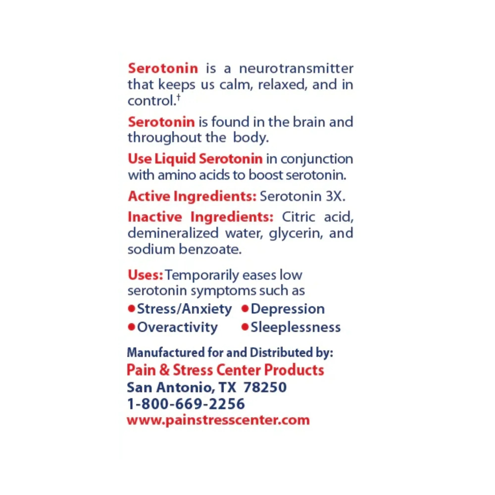 Serotonin Liquid - Pain & Stress Center