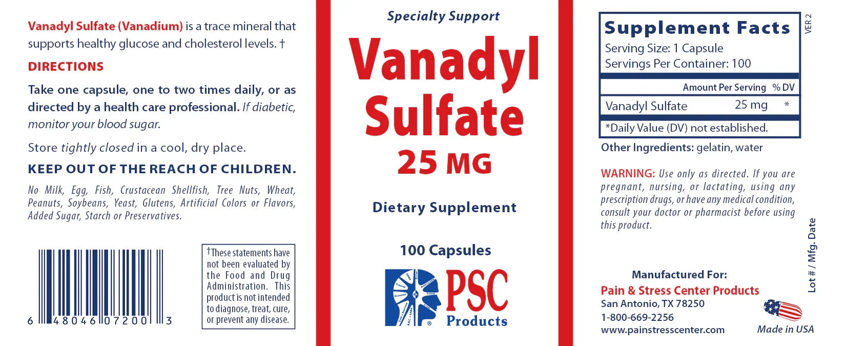 Vanadyl Sulfate - Pain & Stress Center
